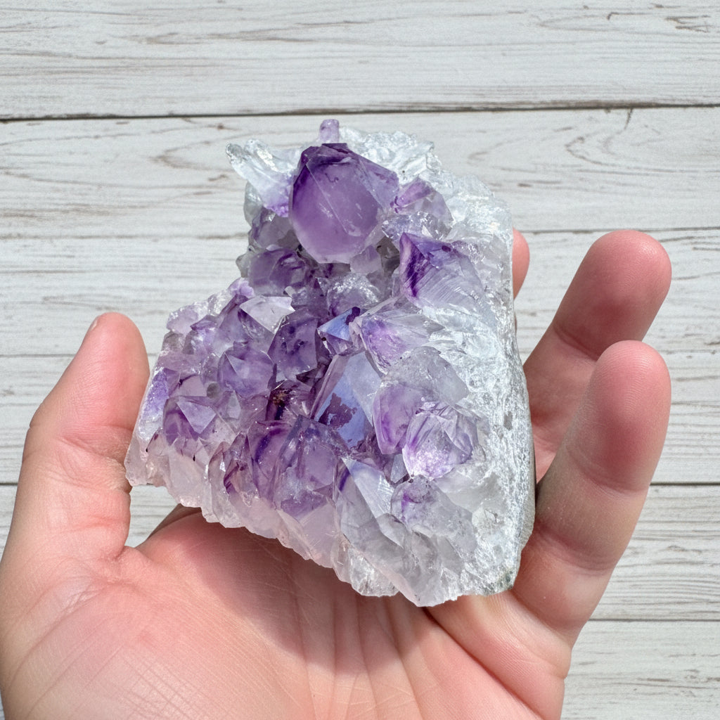 Amethyst Druzy Standing Cut Base 433 grams NSACB07