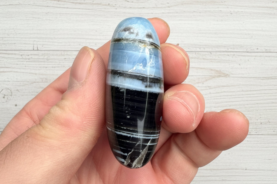Owyhee Blue Opal Heart Crystal 85 grams BOH04