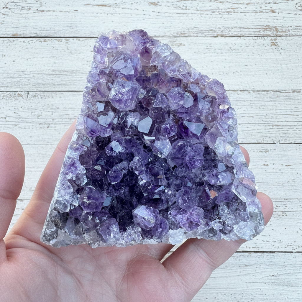 Amethyst Druzy Standing Cut Base 335 grams NPA06