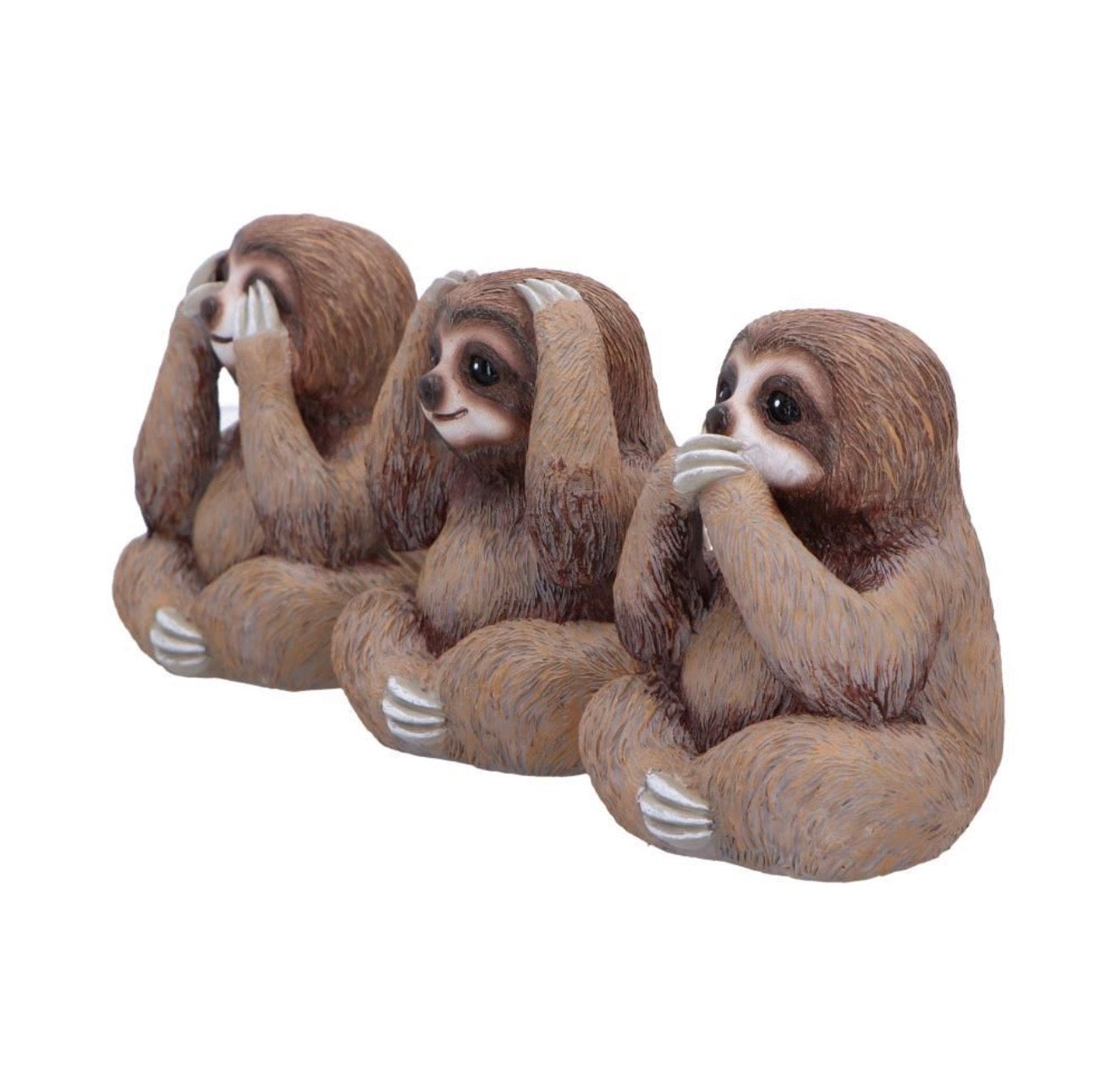 Three Wise Sloths See No Evil Set 8cm