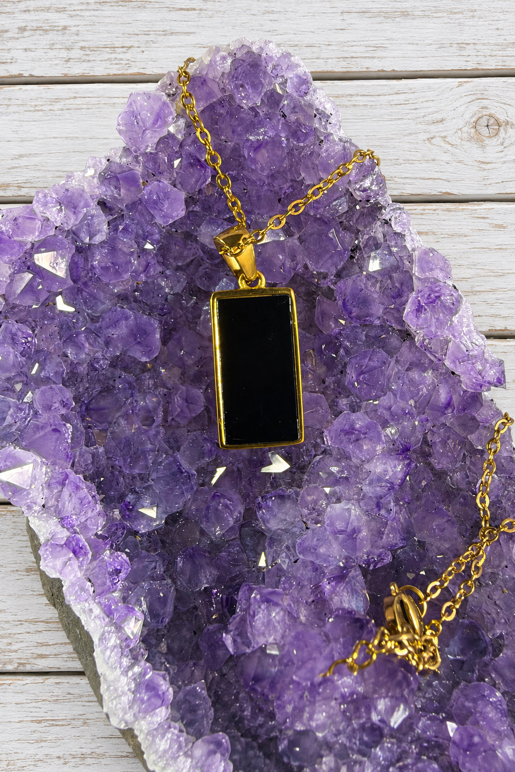 18KT Gold Plated Stainless Steel “The World “ Tarot Card Necklace