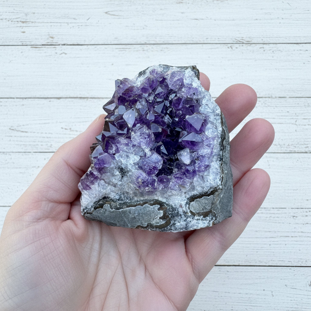 Amethyst Druzy Standing Cut Base 366 grams NPA10