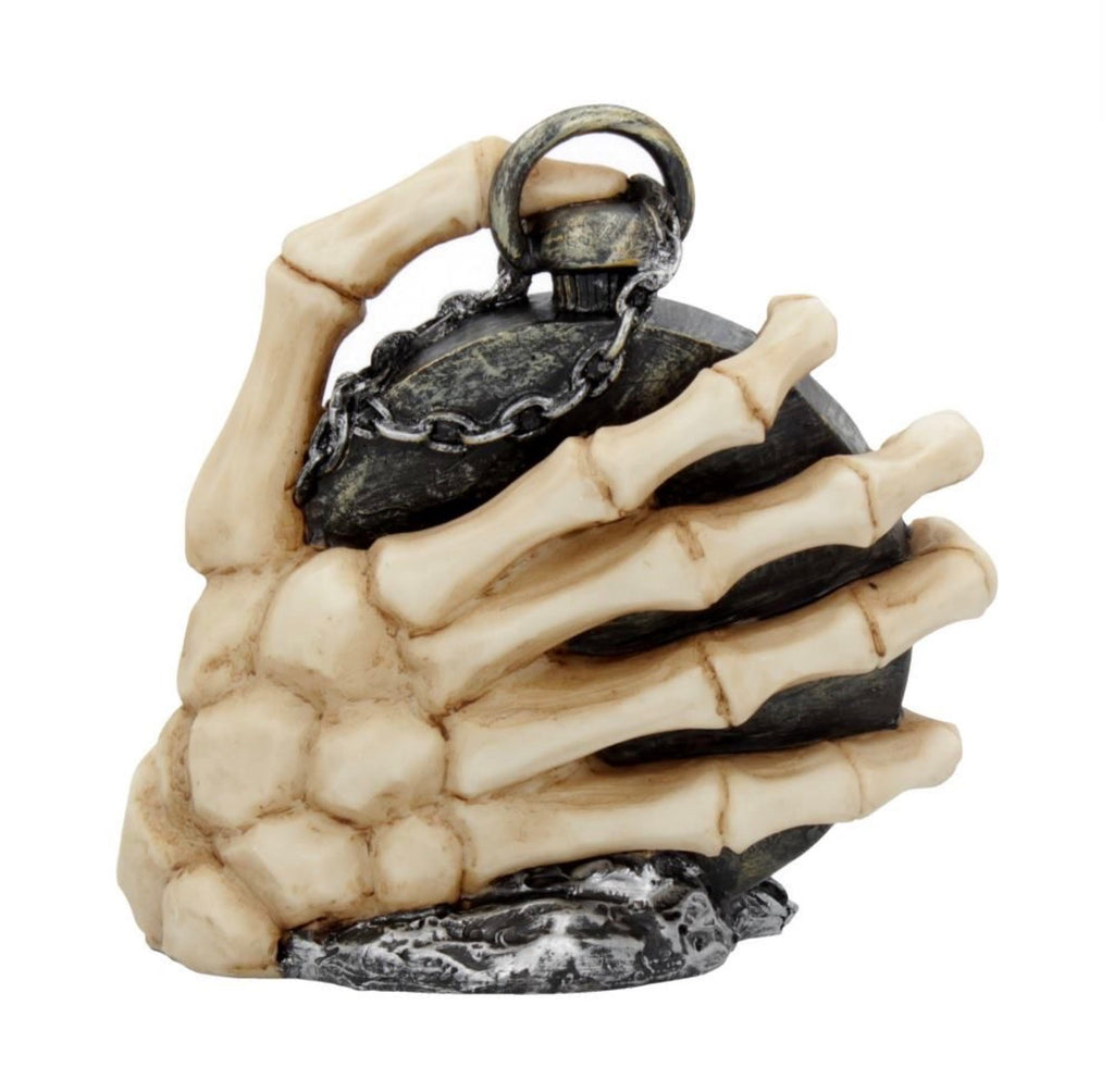 About Time Skeleton Hand Clock 14cm