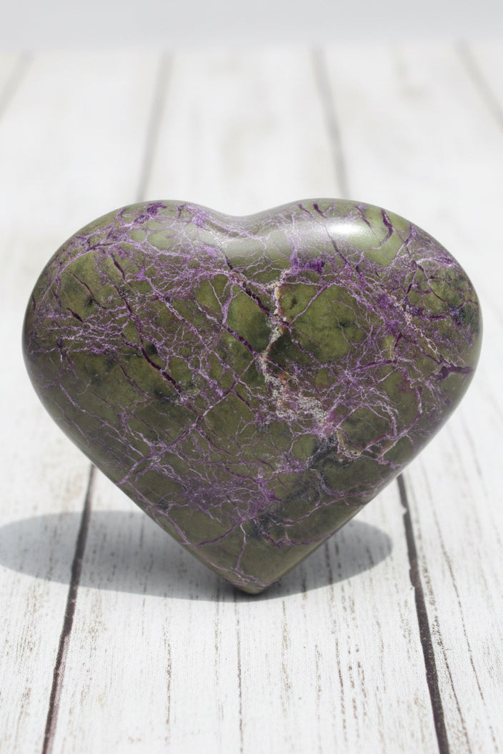 Atlantisite Stichtite Heart Crystal 118 grams AH03