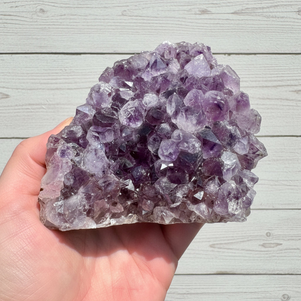 Amethyst Druzy Standing Cut Base 495 grams NSACB06