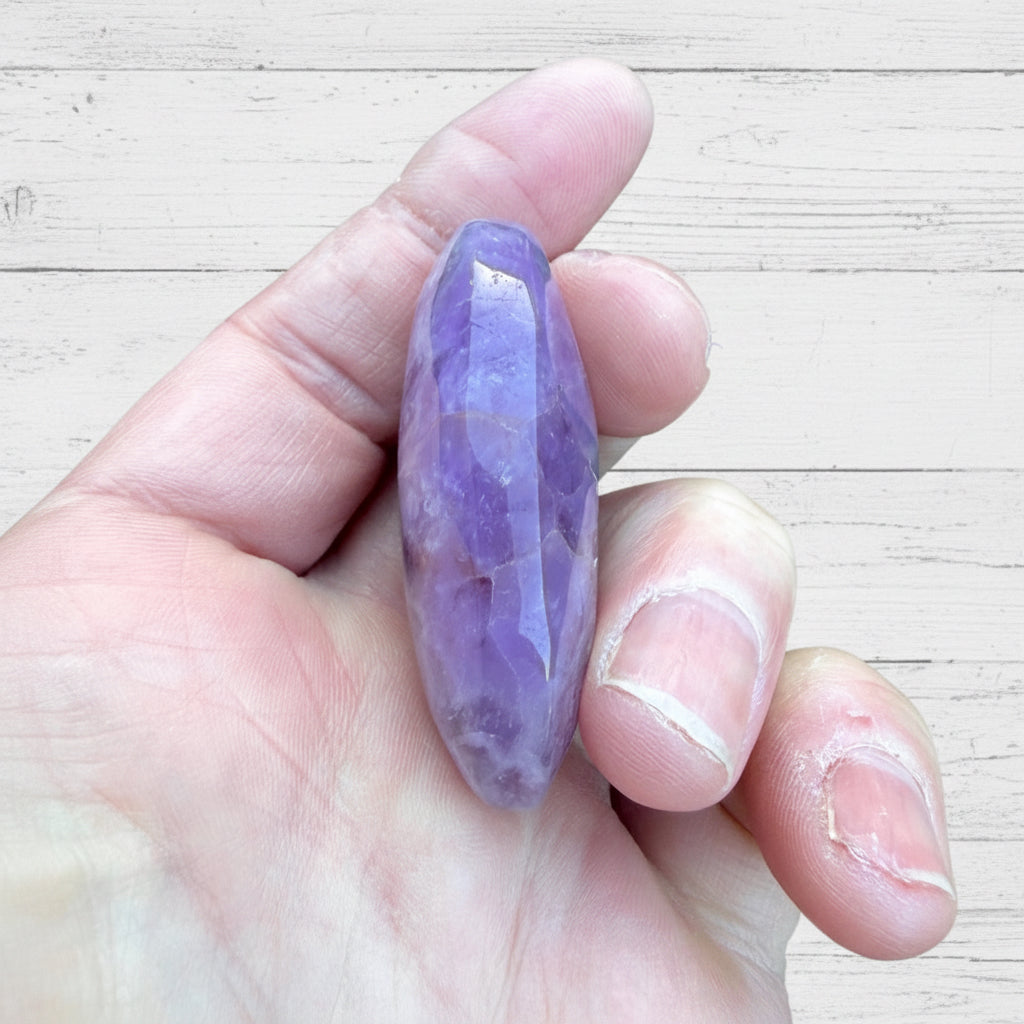 Mexican Amethyst Lace Agate Palmstone 37 grams ALAP10