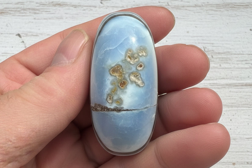Owyhee Blue Opal Palmstone 74 grams BOP13