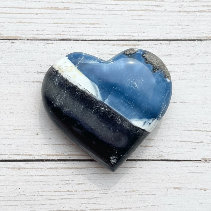 Owyhee Blue Opal Heart Crystal 68 grams BOH11