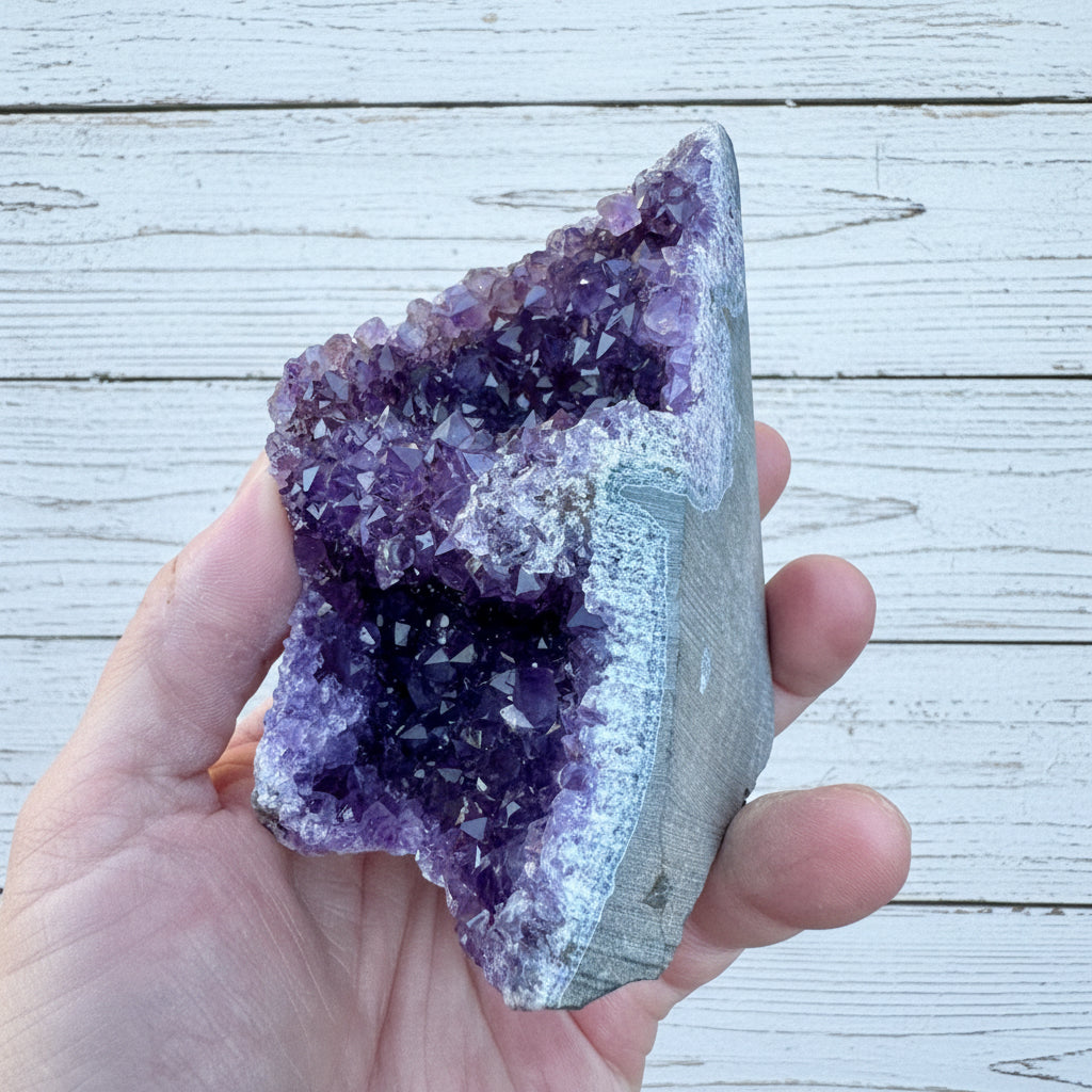 Amethyst Druzy Standing Cut Base 473 grams NPA03