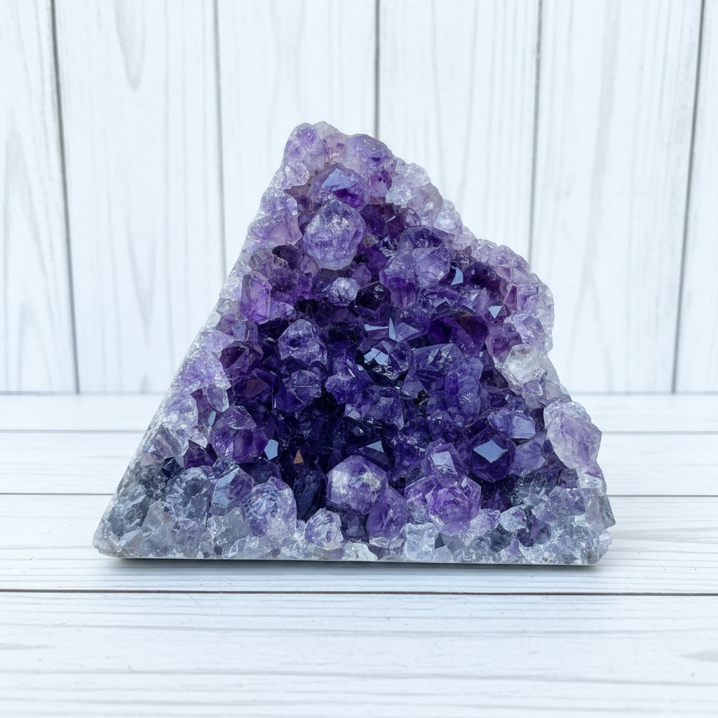 Amethyst Druzy Standing Cut Base 335 grams NPA06