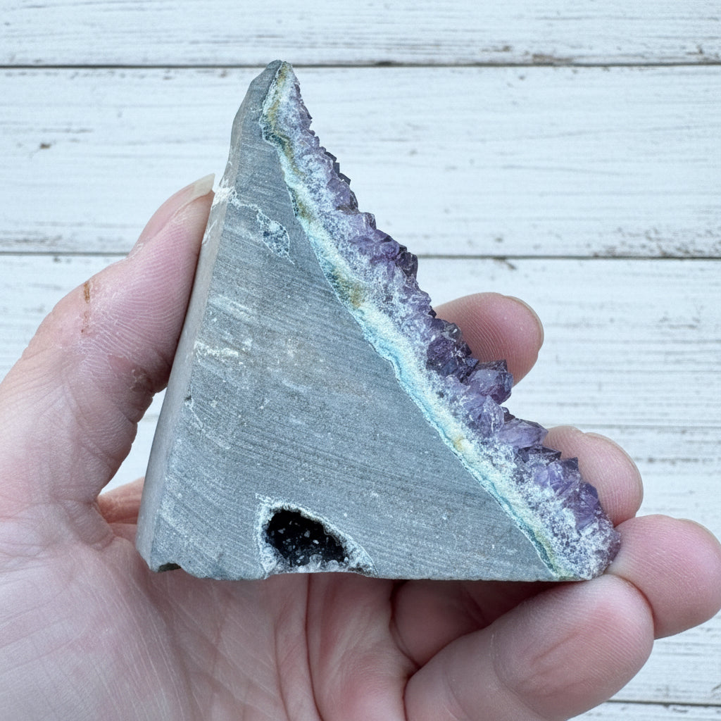 Amethyst Druzy Standing Cut Base 252 grams NPA11