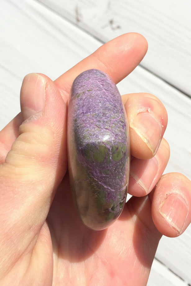 Atlantisite Stichtite Heart Crystal 79 grams AH05