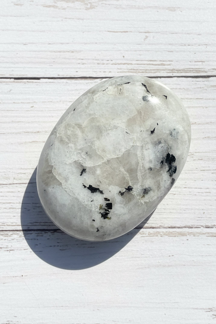 Rainbow Moonstone Palmstone 121 grams RMP01