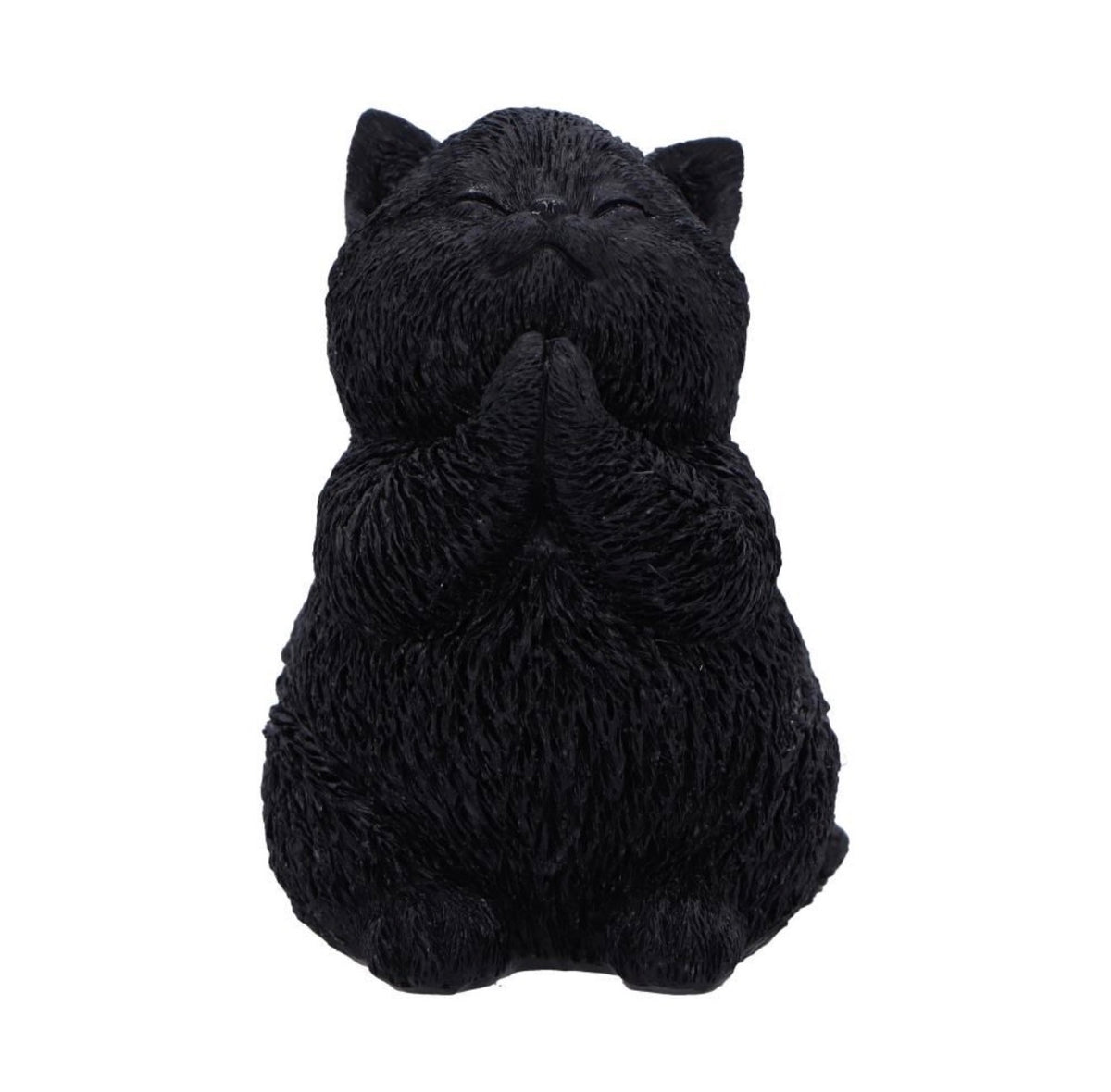 Whisker Wish Praying Black Cat Ornament 8.5cm