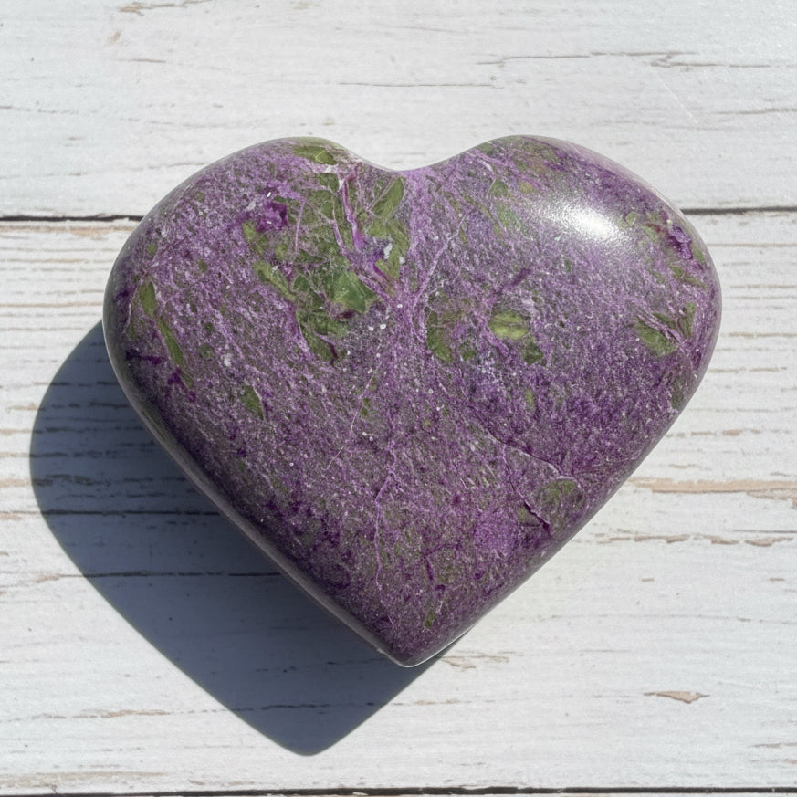 Atlantisite Stichtite Heart Crystal 85 grams AH06