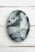 Rainbow Moonstone Palmstone 94 grams RMP06