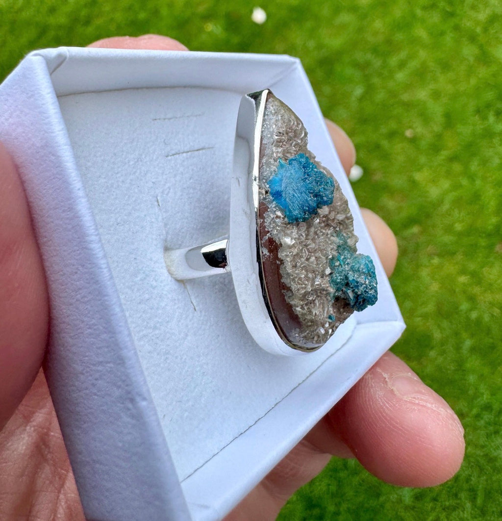 925 Sterling Silver Cavansite Ring