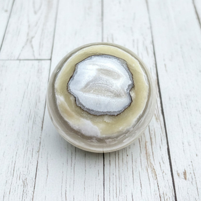 Zebra calcite Sphere 207 grams ZCS02