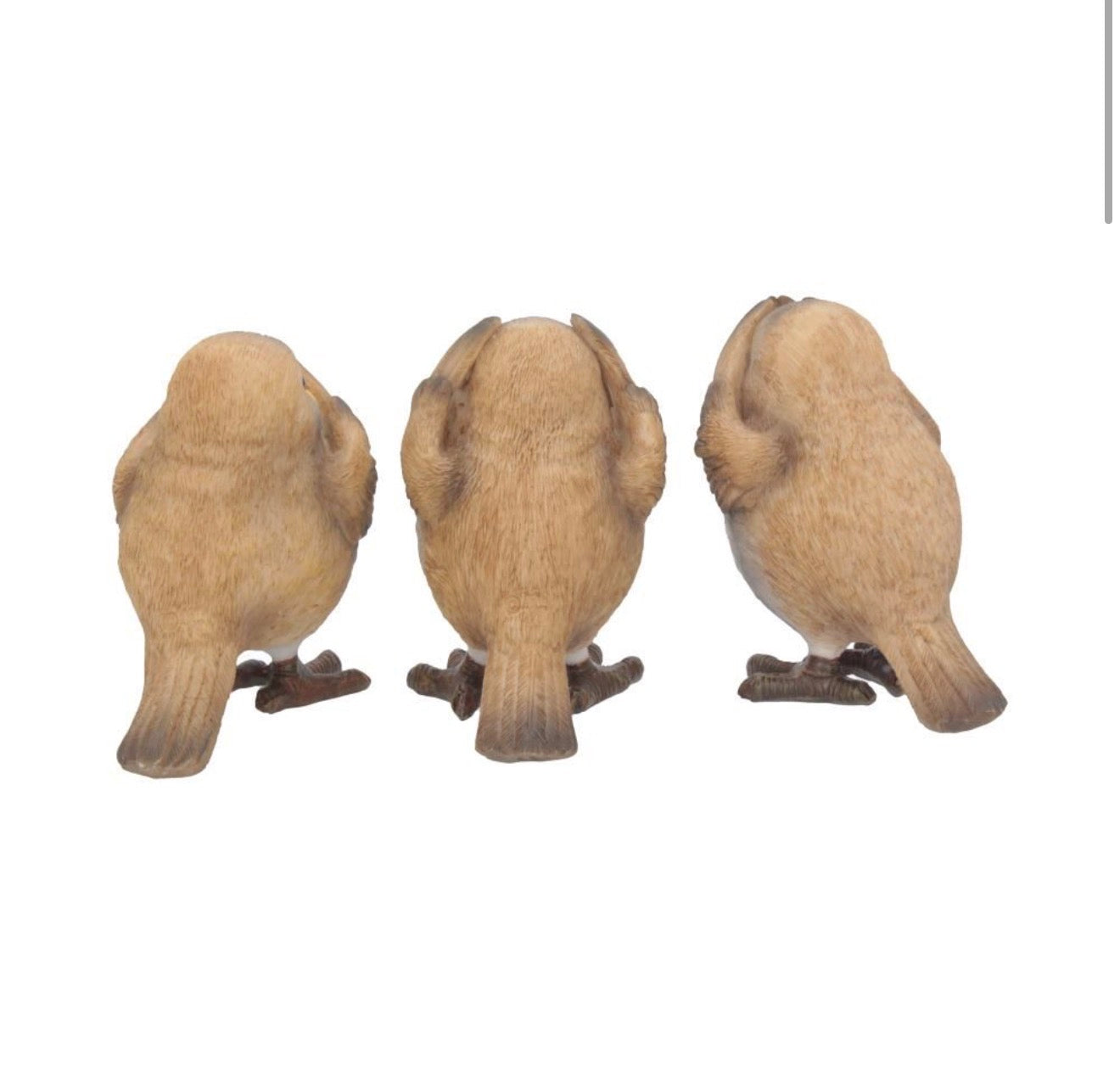 Three Wise Robins See No Evil Set 8cm