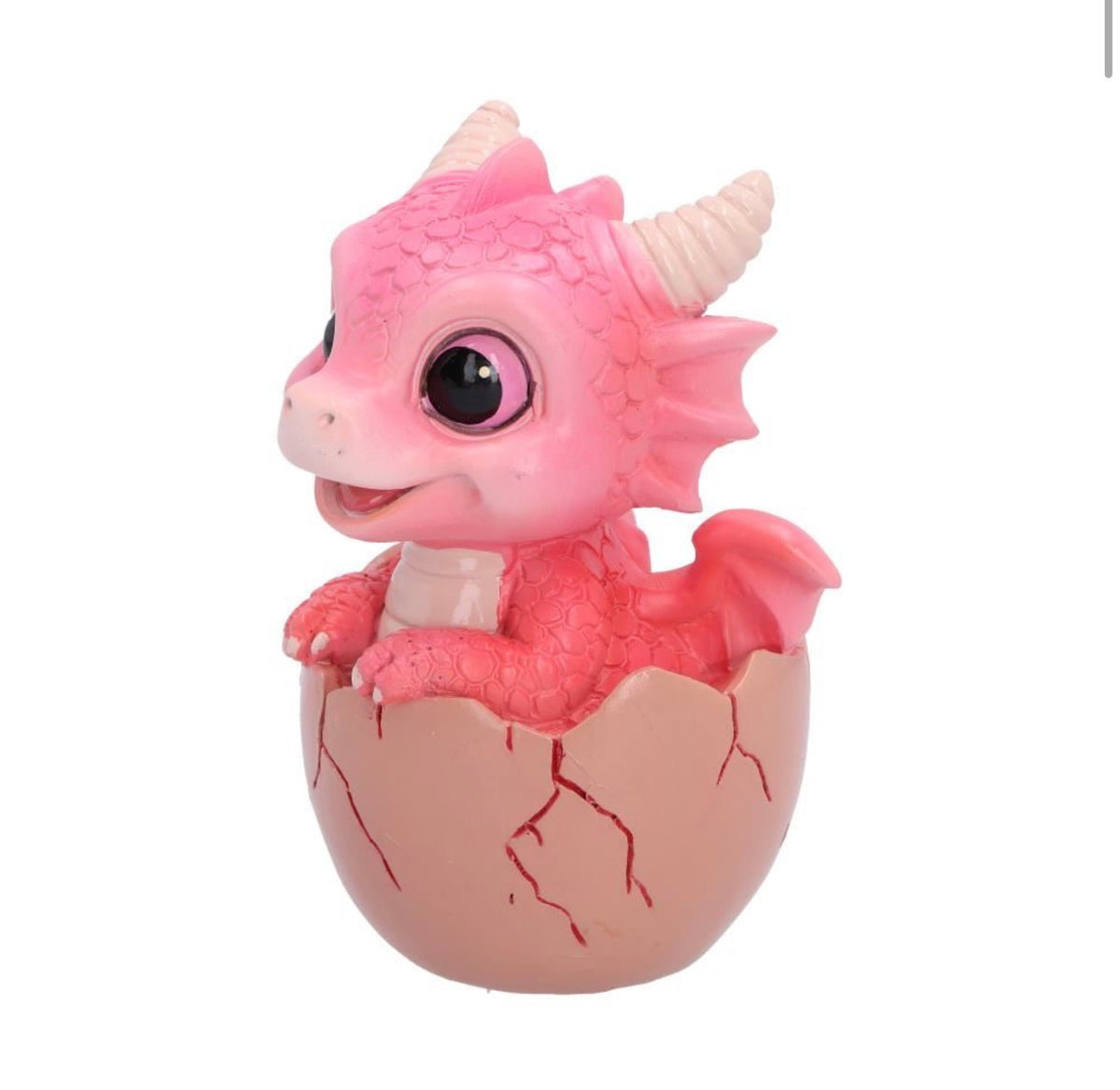 Shellbound (Pink) Baby Dragon in Egg Ornament 8.6cm