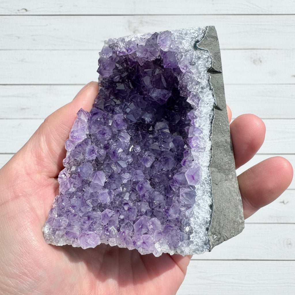 Amethyst Druzy Standing Cut Base 438 grams NSACB02