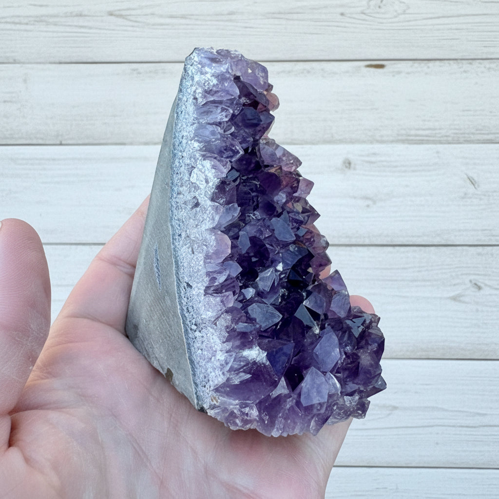 Amethyst Druzy Standing Cut Base 303 grams NPA07