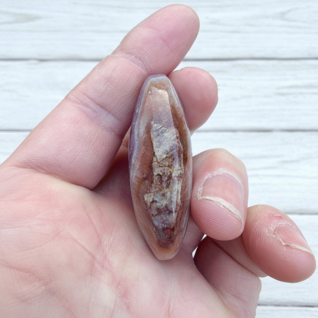 Mexican Amethyst Lace Agate Palmstone 37 grams ALAP10