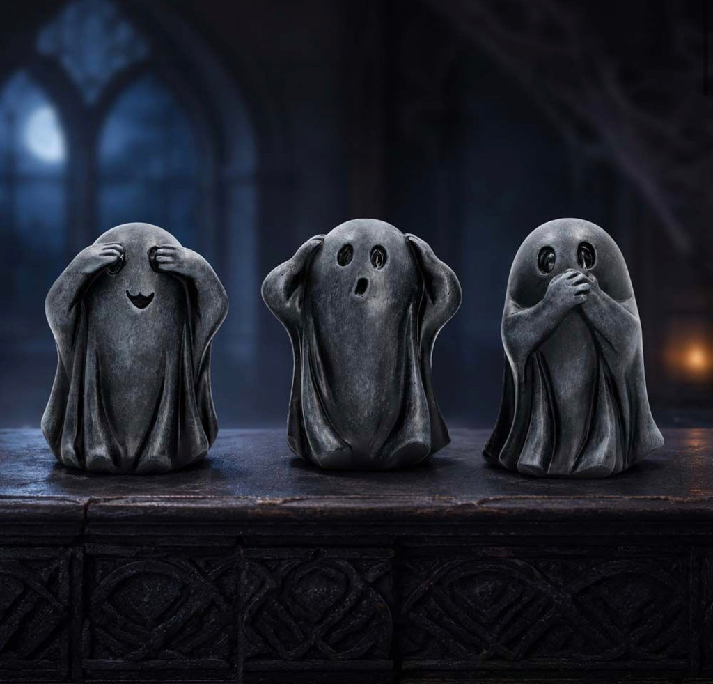 Three Wise Ghouls See No Evil Set 8cm