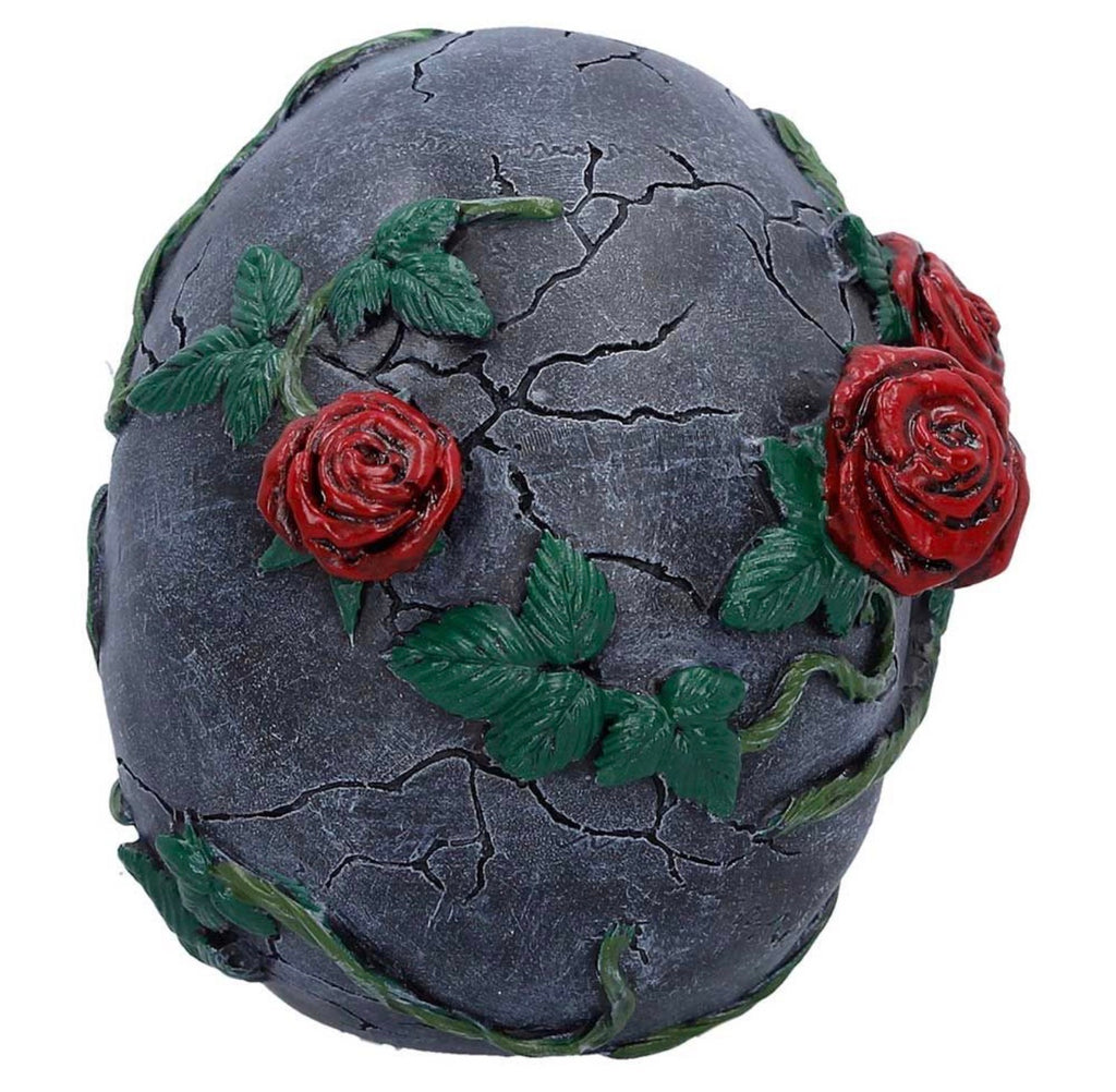 Twilight Bloom Skull with Roses 15.6cm