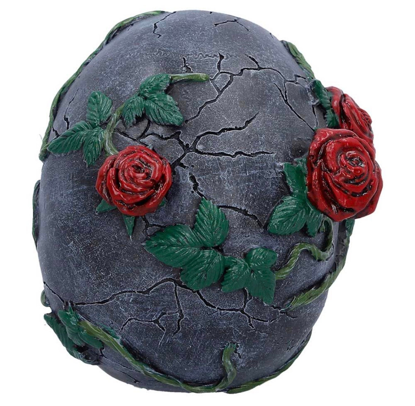 Twilight Bloom Skull with Roses 15.6cm