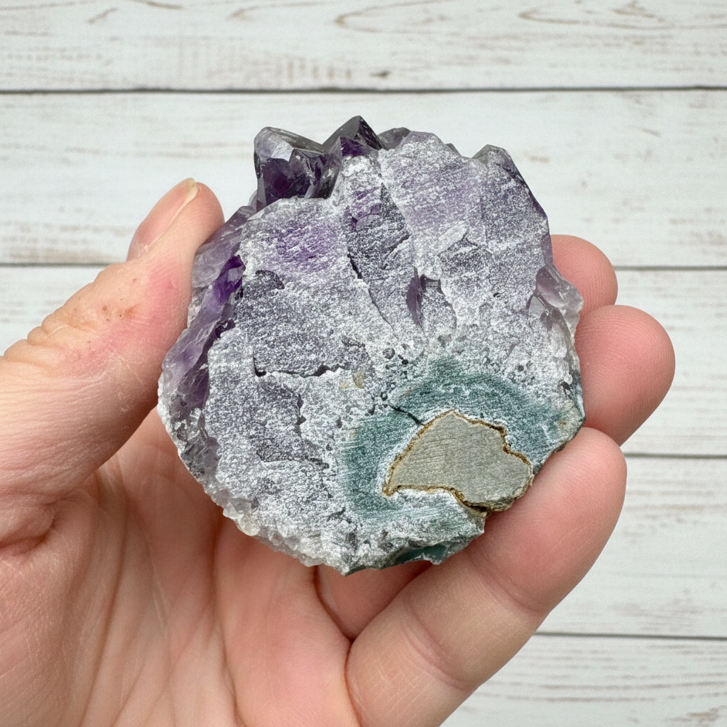 Amethyst Druzy Standing Cut Base 309 grams ACB19