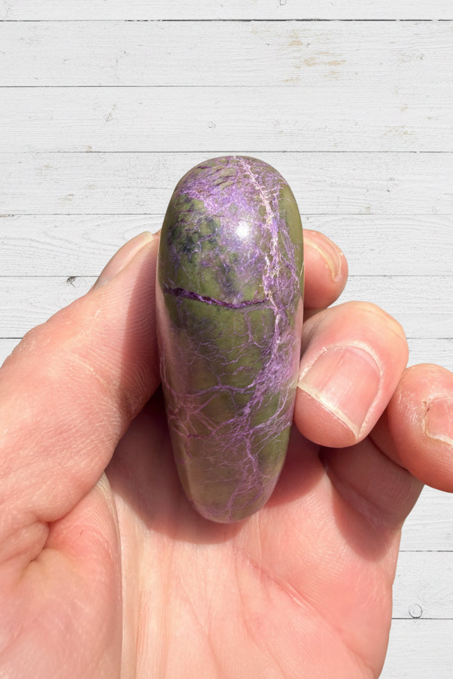 Atlantisite Stichtite Heart Crystal 118 grams AH03