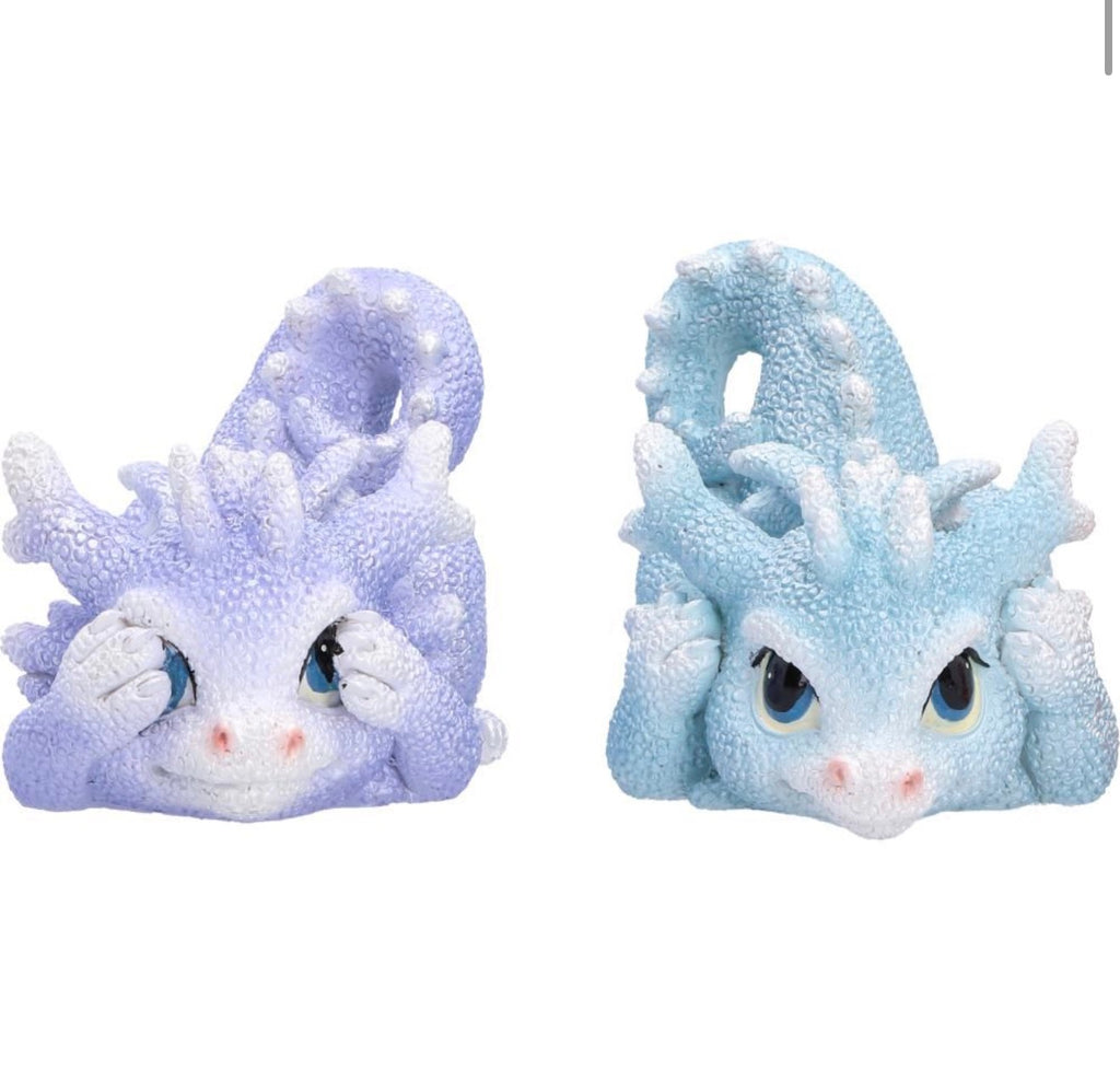 Three Wise Coralscale Dragonlings Set 5.8cm