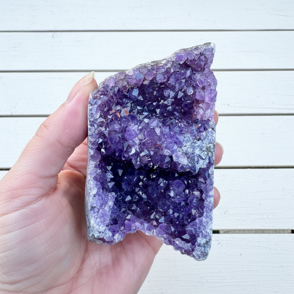 Amethyst Druzy Standing Cut Base 473 grams NPA03