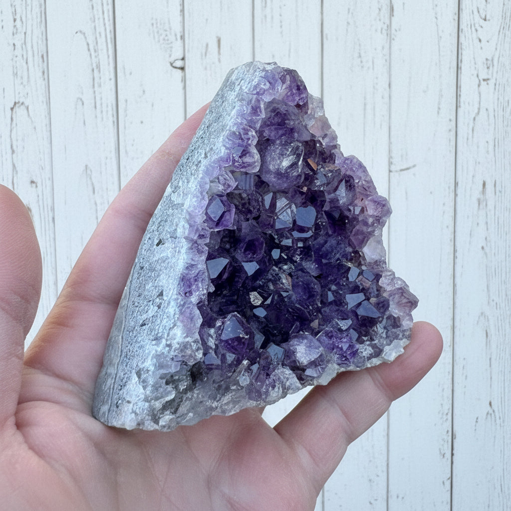 Amethyst Druzy Standing Cut Base 335 grams NPA06