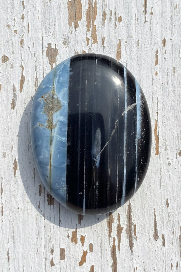 Owyhee Blue Opal Palmstone 75 grams BOP08