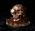 Scrapped Steampunk Skull Clock 19cm