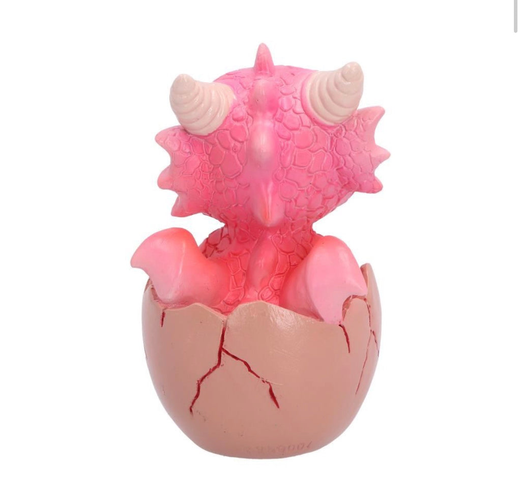 Shellbound (Pink) Baby Dragon in Egg Ornament 8.6cm