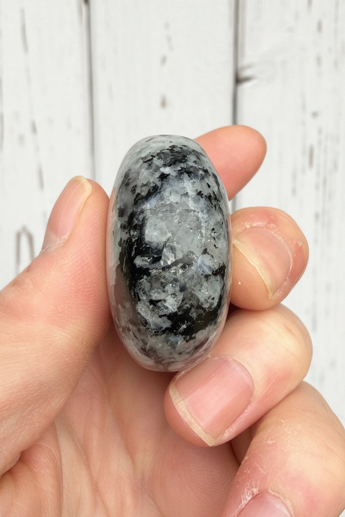 Rainbow Moonstone Palmstone 103 grams RMP04