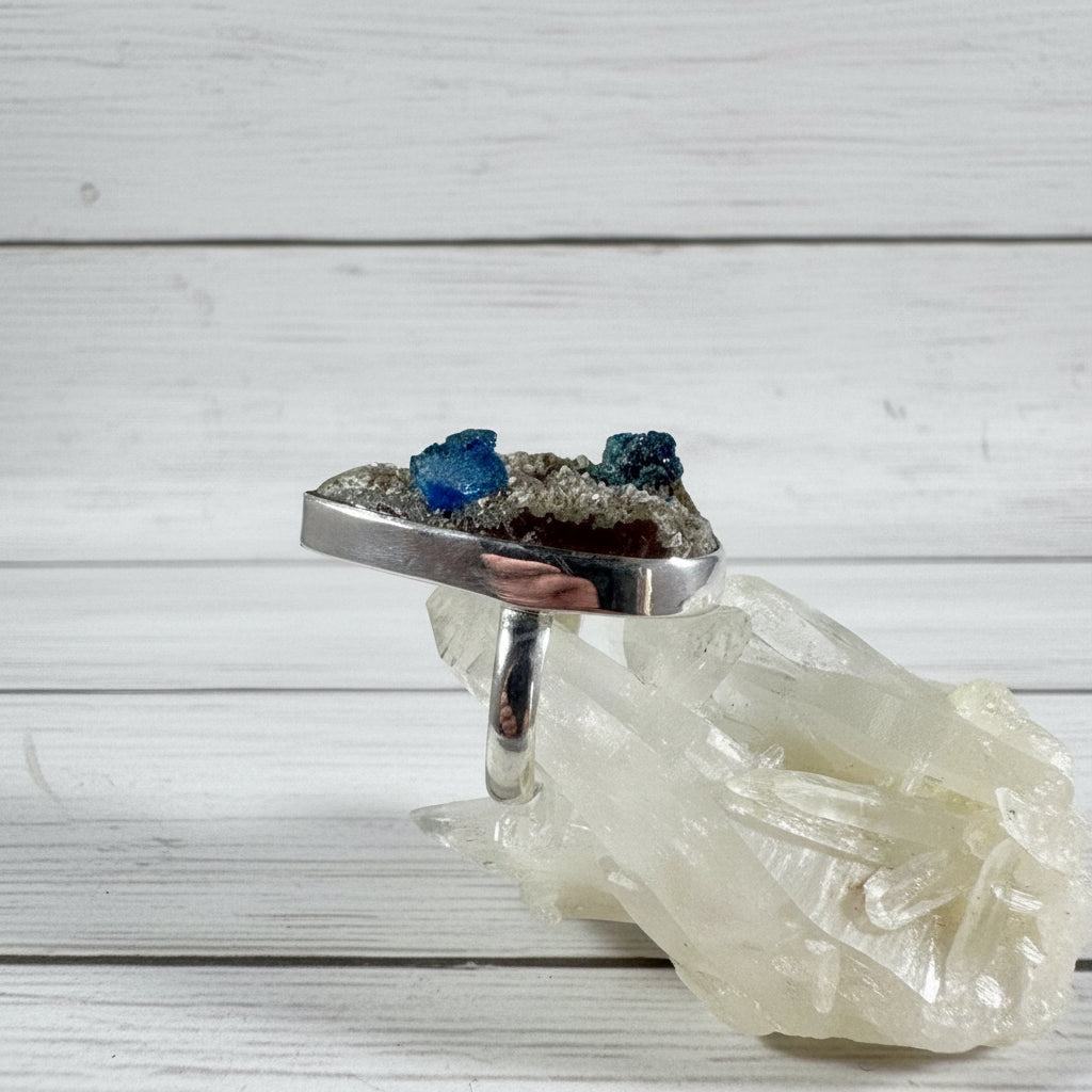 925 Sterling Silver Cavansite Ring