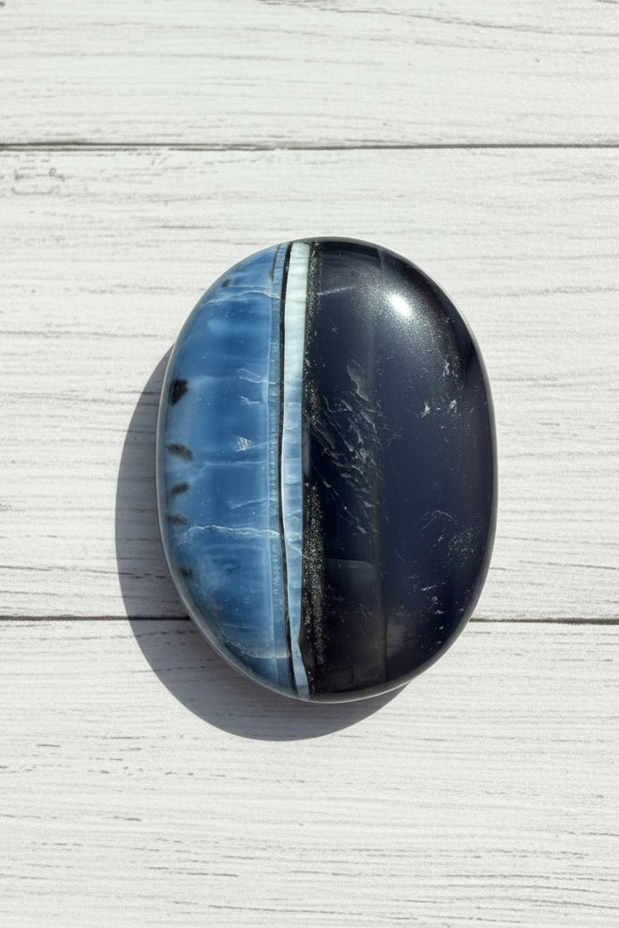Owyhee Blue Opal Palmstone 92 grams BOP01