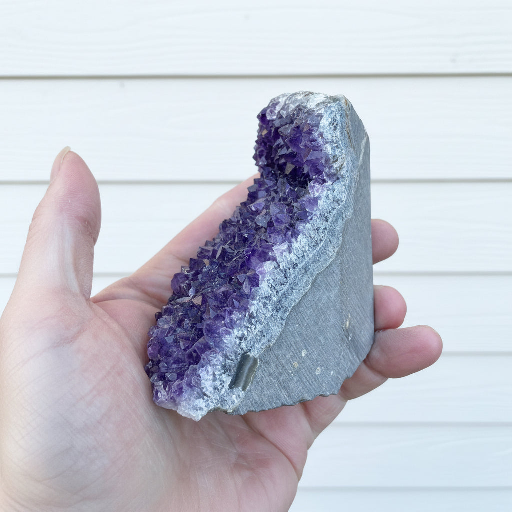 Amethyst Druzy Standing Cut Base 321 grams NPA05