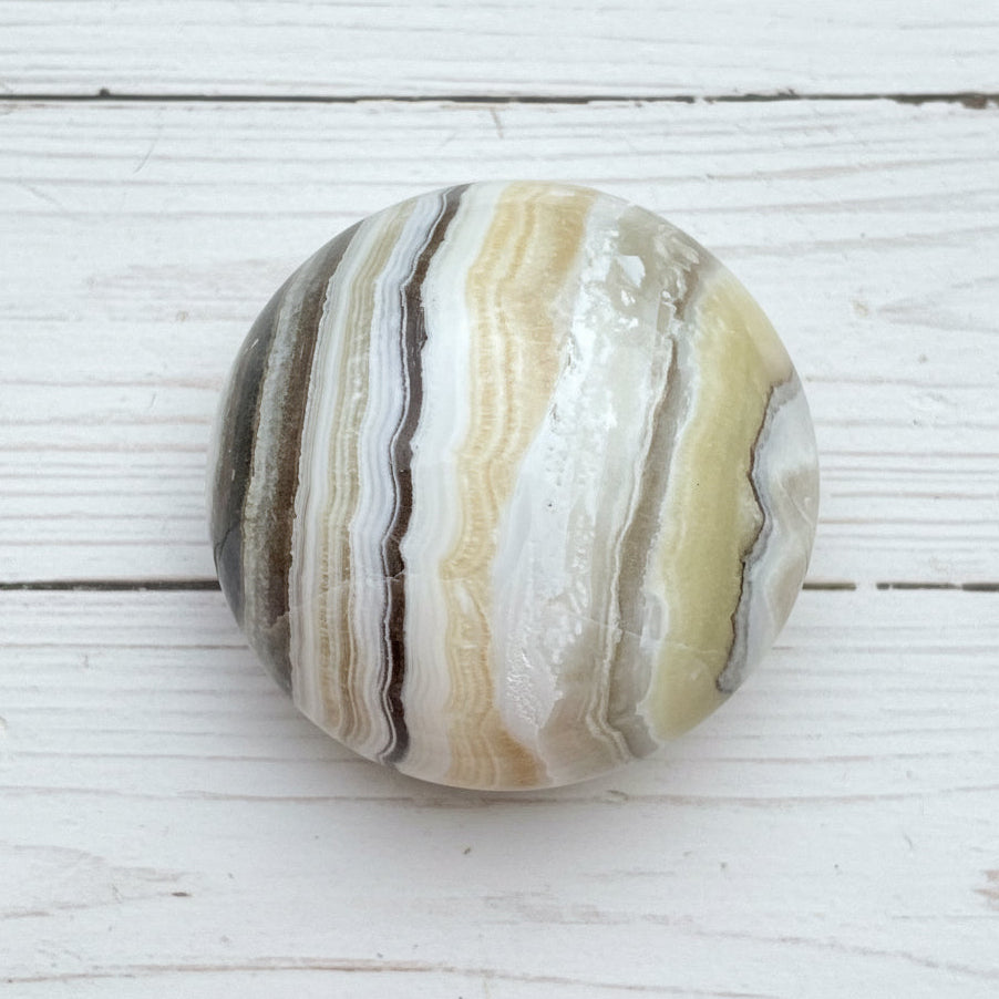 Zebra calcite Sphere 207 grams ZCS02