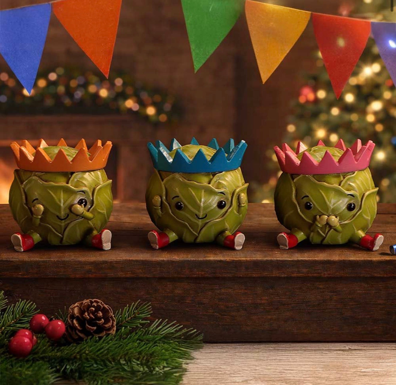 Three Wise Sprouts See No Evil Set 5.2cm