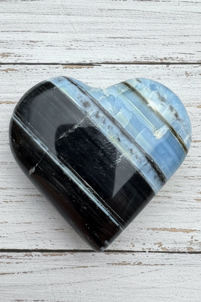 Owyhee Blue Opal Heart Crystal 85 grams BOH04