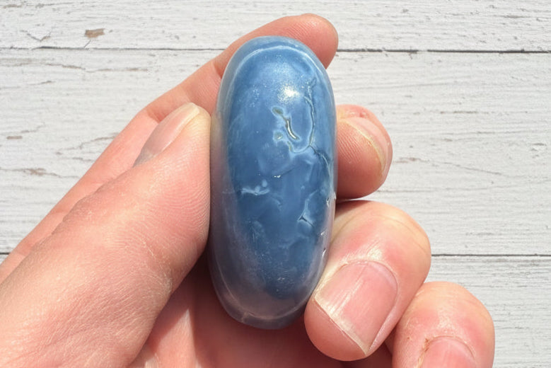 Owyhee Blue Opal Palmstone 74 grams BOP05