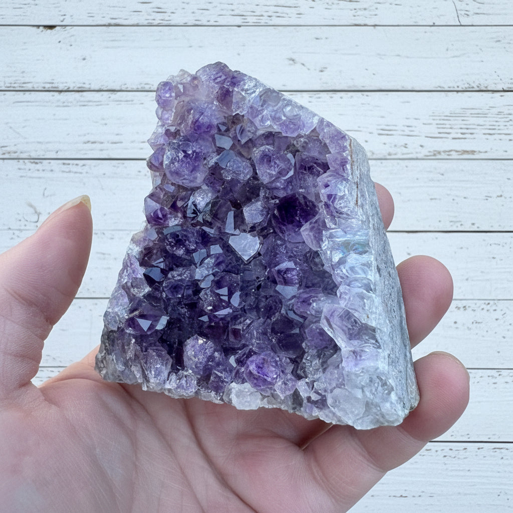 Amethyst Druzy Standing Cut Base 335 grams NPA06