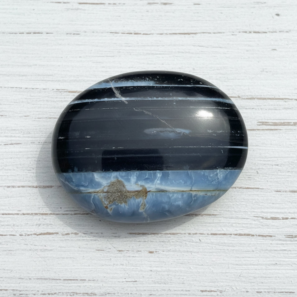 Owyhee Blue Opal Palmstone 75 grams BOP08