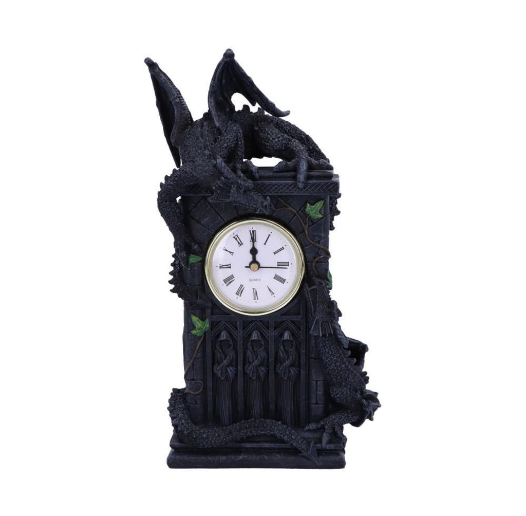 Duelling Dragon Clock 26cm