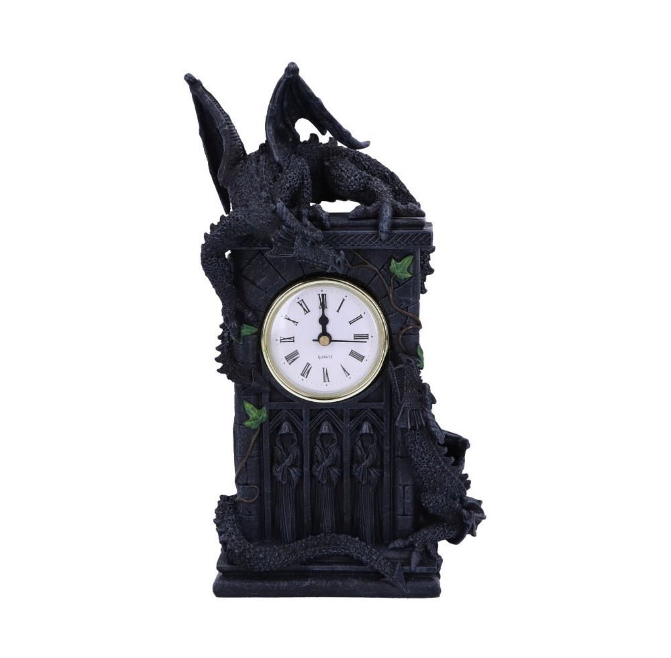 Duelling Dragon Clock 26cm
